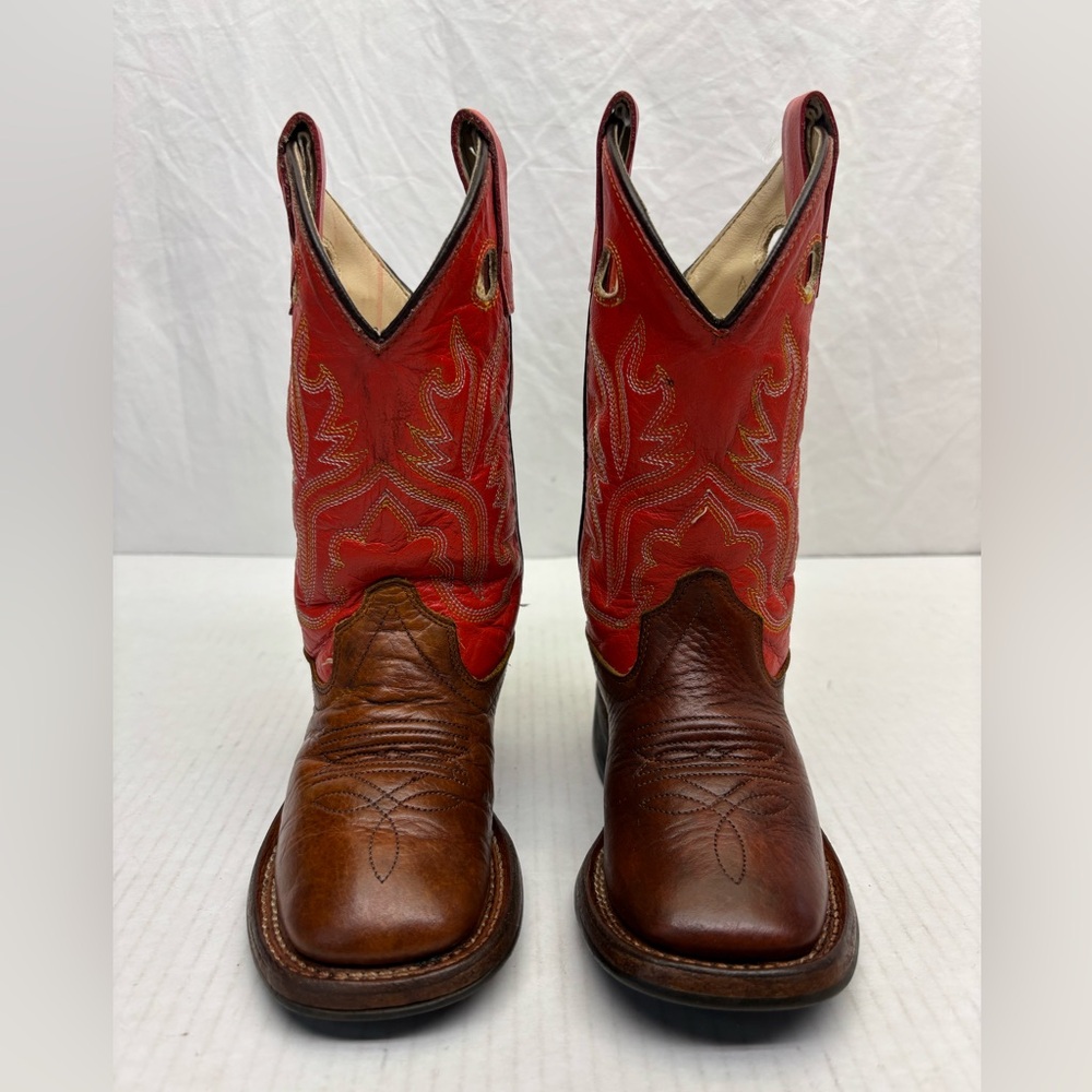 Old West kids Two-Tone Western Cowboy boots, size 8.5 toddler boy